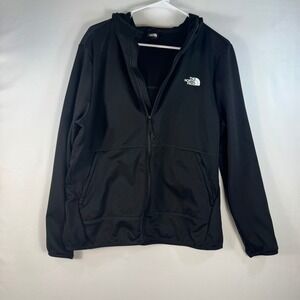 The North Face Mens Black Full Zip Fleece Lined Hoodie Jacket Medium NF0A3Y96